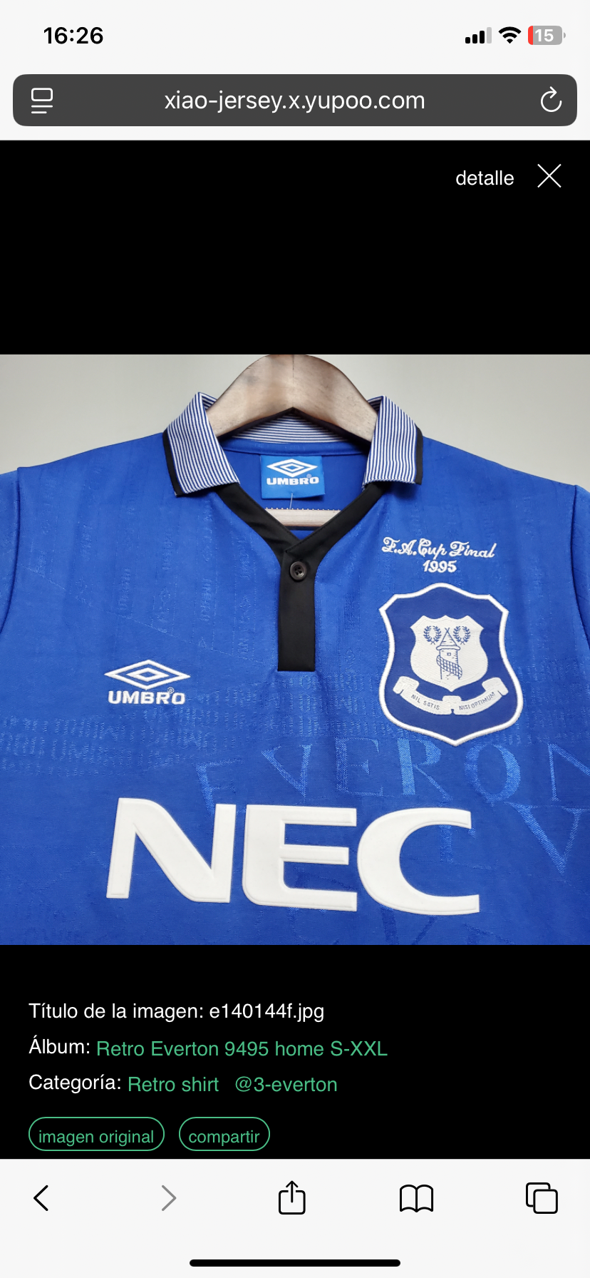 EVERTON HOME 94/95
